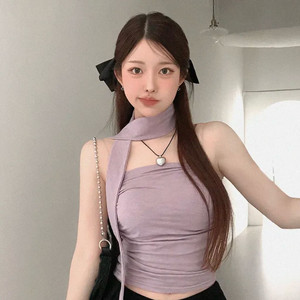 크롭 머플러 세트 (뒷밴딩)