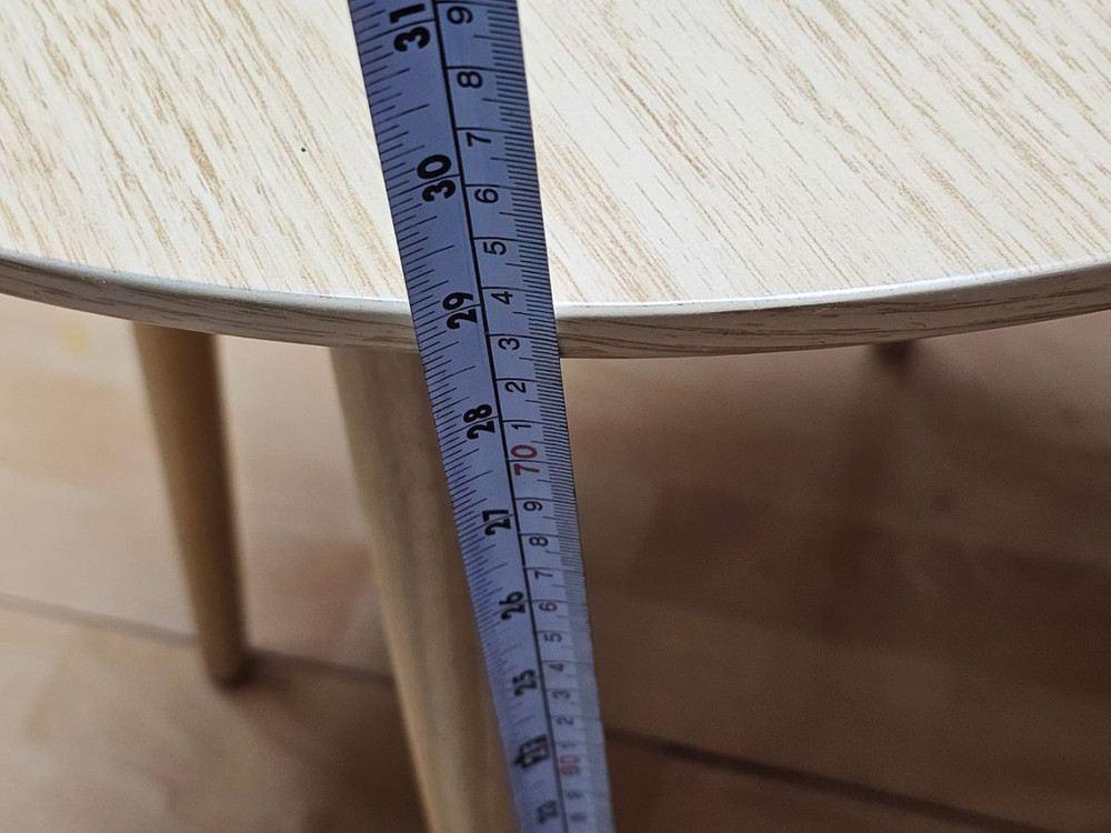 튼튼한 원형 원목가구 카페 테이블 사이드테이블 이미지