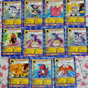 90년대 희귀 고전 만화 디지몬 어드벤처카드 11장일괄 디지몬카드