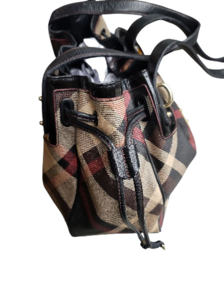 닥스 체크 복조리 숄더백--5