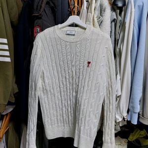 아미 AMI 케이블 니트 아이보리 M