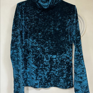 여성 벨벳 긴팔 목폴라