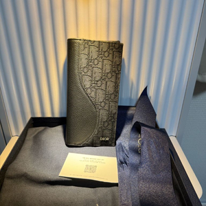 (새상품급) 디올 오블리크 신형 새들 장지갑