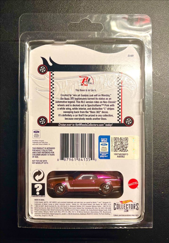 핫휠RLC 핑크 머스탱 이미지