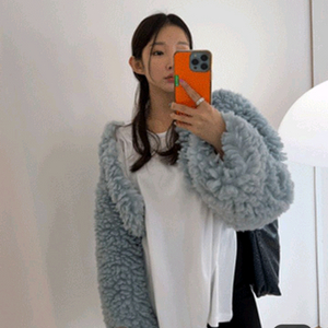 뽀글이 양털 볼레로 자켓