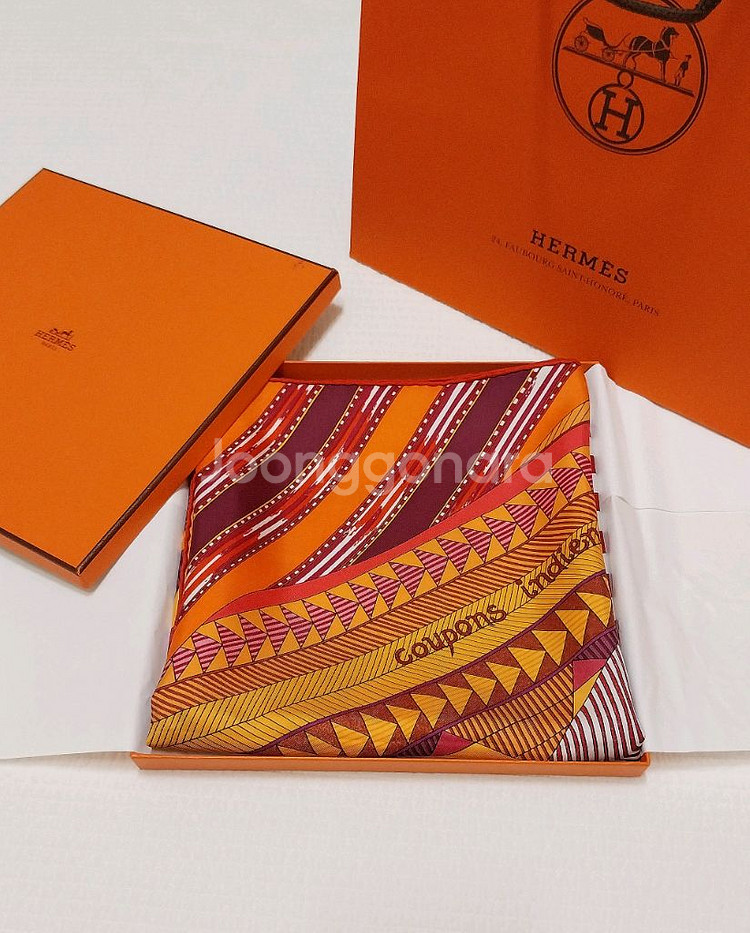 에르메스 오렌지톤 까레 90--0