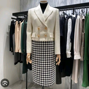 모조에스핀 2021 크롭 글리터 트위드 자켓 66 사이즈