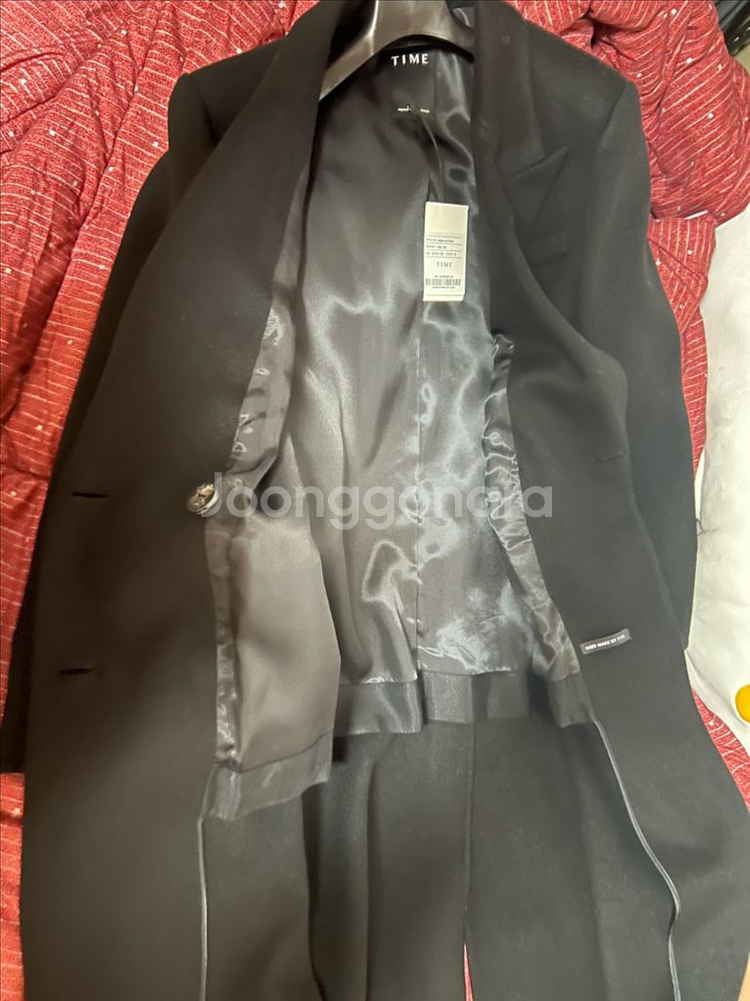 타임 더블코트 블랙 캐시미어혼방 (55) 새상품--3