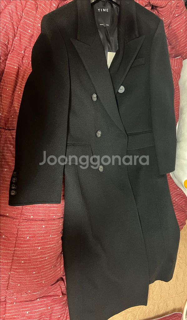 타임 더블코트 블랙 캐시미어혼방 (55) 새상품--8
