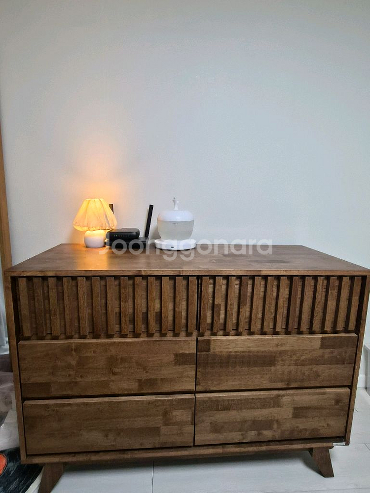 썸앤데코 고무나무 원목 수납장 서랍장--0