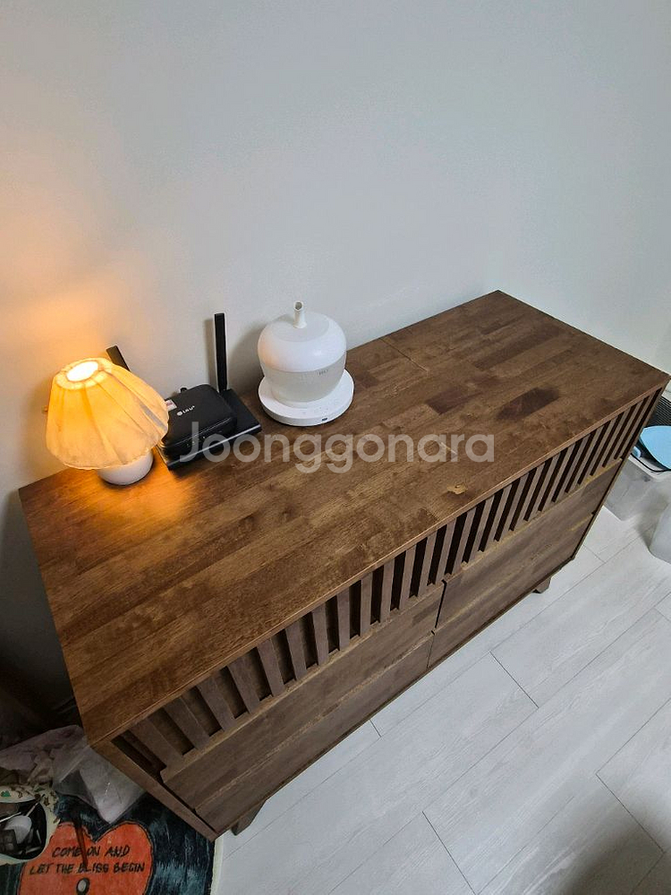 썸앤데코 고무나무 원목 수납장 서랍장--1