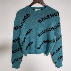 [34] 발렌시아가 블루 멀티로고 여성 울 니트 529208 T1473 이미지