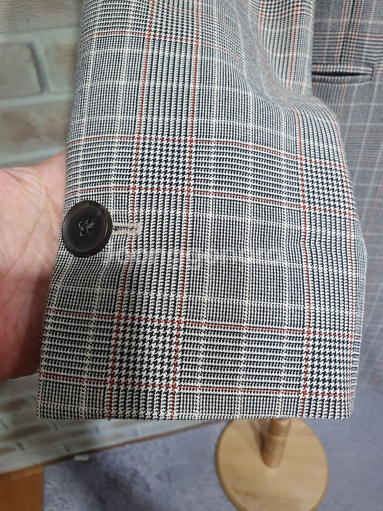 지고트 정품 새것수준 체크 더블 가을 롱코트 ~55--2