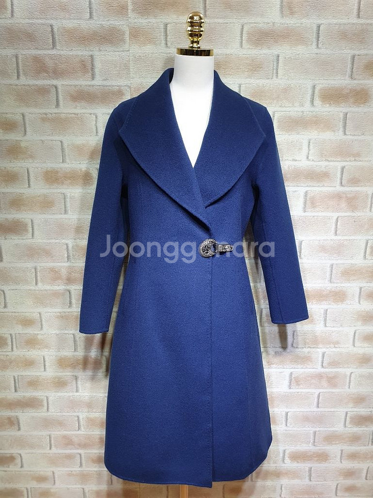 택부착MAXCIO100%울 핸드메이드 플레어 롱코트55--0