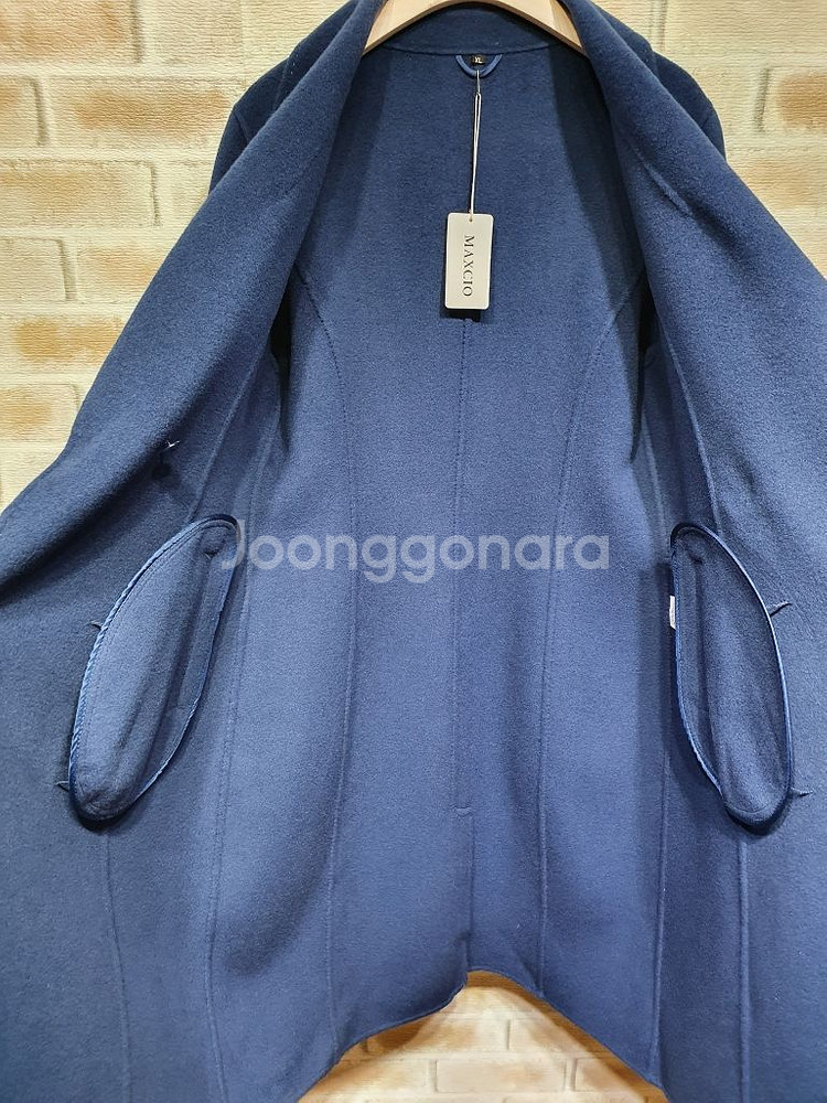 택부착MAXCIO100%울 핸드메이드 플레어 롱코트55--3