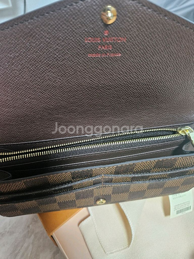 [정품/새상품]루이비통 다미에 사라월릿 지갑--4