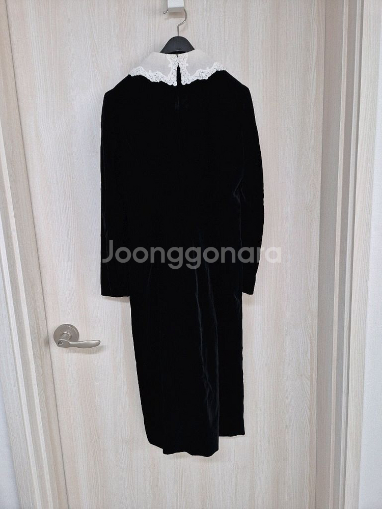 모조에스핀 벨벳 레이스카라 원피스--3