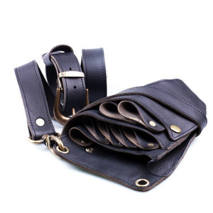 새 미용 이발 가위 가방 미용사 이발사 고급 인조 가죽 힙색 보관