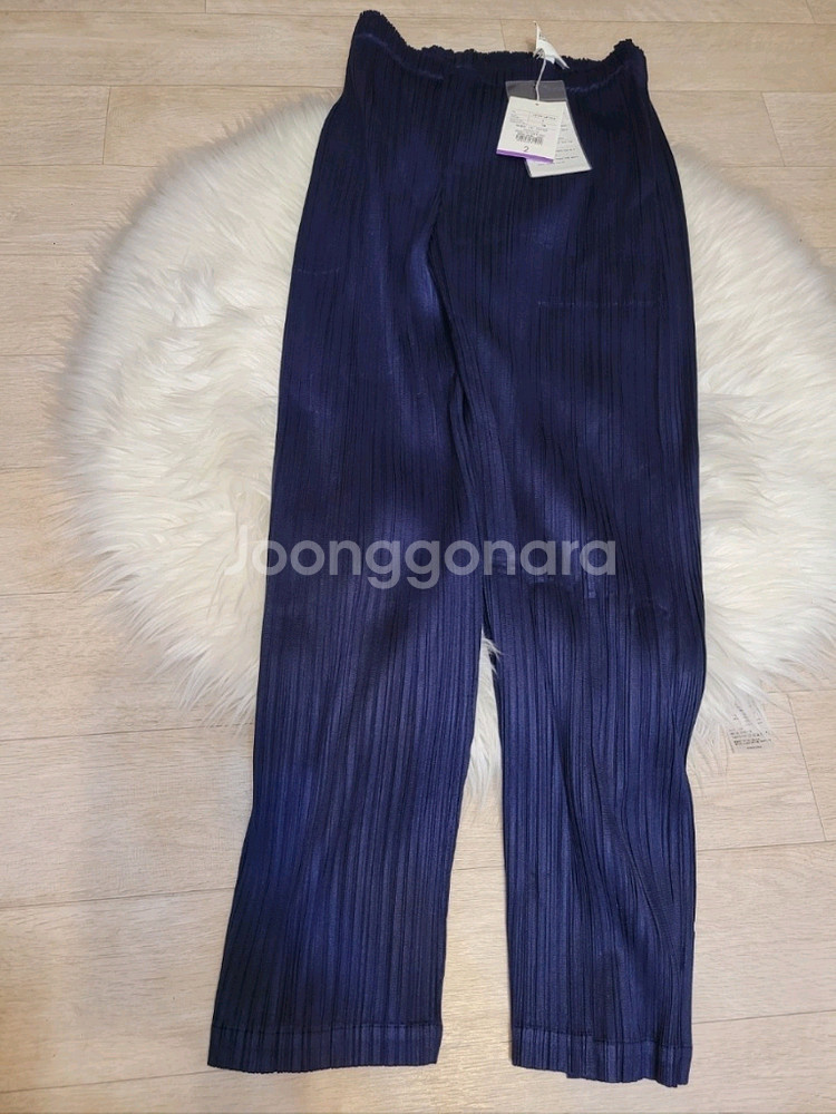 이세이미야케 플리츠플리즈 바지 8월 먼슬리 팬츠 다크네이비 2사이즈--2