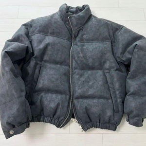 유먼트프로젝트 핫덕 레더 패딩 블랙