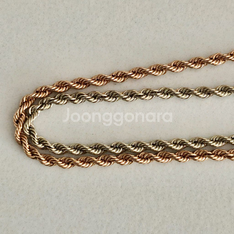 14k 로프체인 팔찌 2색--0