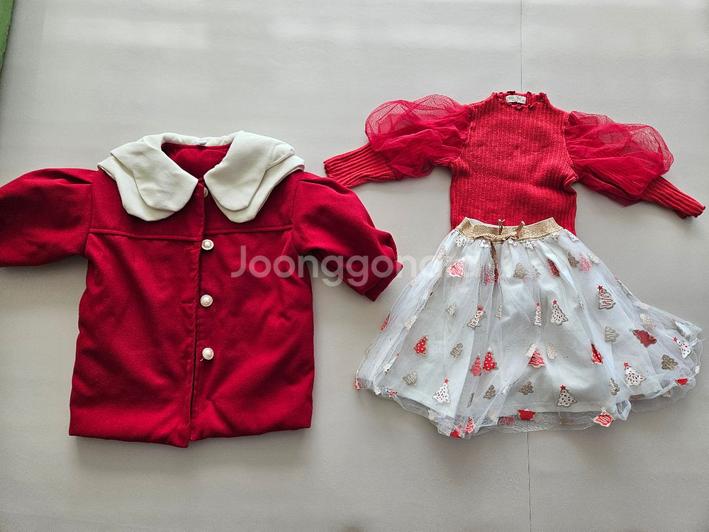 유아옷 여아옷 겨울옷 크리스마스 의상 100 일괄--1