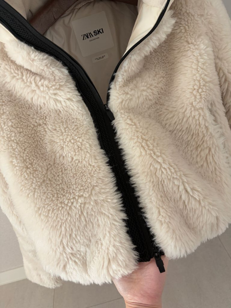 ZARA SKI 여성 자라 스키복 페이크 시어링 점퍼(S사이즈)--2