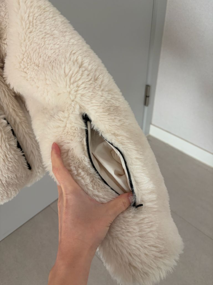 ZARA SKI 여성 자라 스키복 페이크 시어링 점퍼(S사이즈)--3