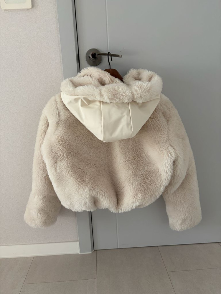 ZARA SKI 여성 자라 스키복 페이크 시어링 점퍼(S사이즈)--4