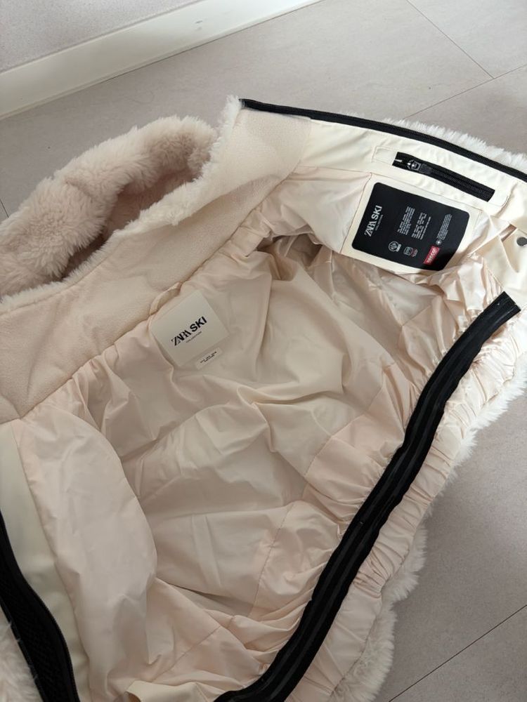 ZARA SKI 여성 자라 스키복 페이크 시어링 점퍼(S사이즈)--7