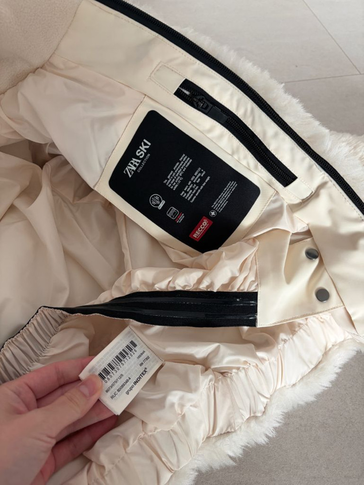 ZARA SKI 여성 자라 스키복 페이크 시어링 점퍼(S사이즈)--8