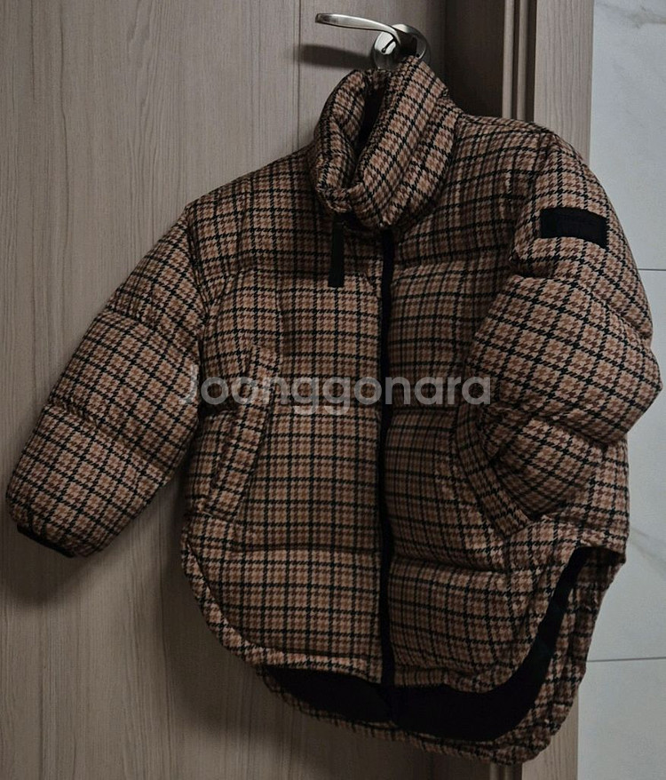 FINGER IN THE NOSE 체크 남아 여아 오리털 패딩6세 7세--1