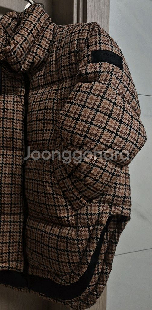 FINGER IN THE NOSE 체크 남아 여아 오리털 패딩6세 7세--2