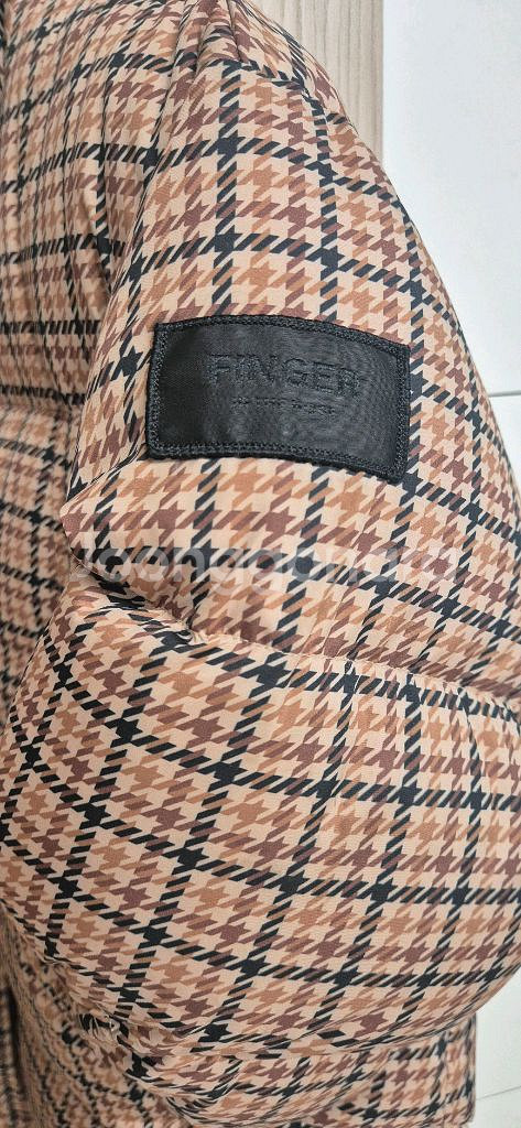 FINGER IN THE NOSE 체크 남아 여아 오리털 패딩6세 7세--3