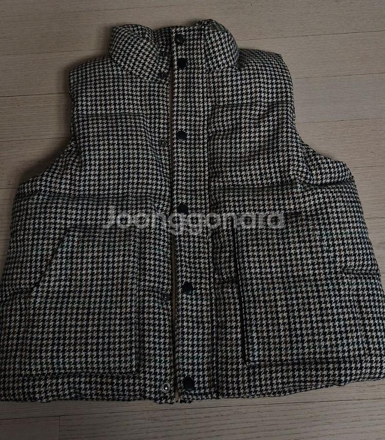 FINGER IN THE NOSE 체크 남아 여아 아동패딩 조끼 8세,9세--1