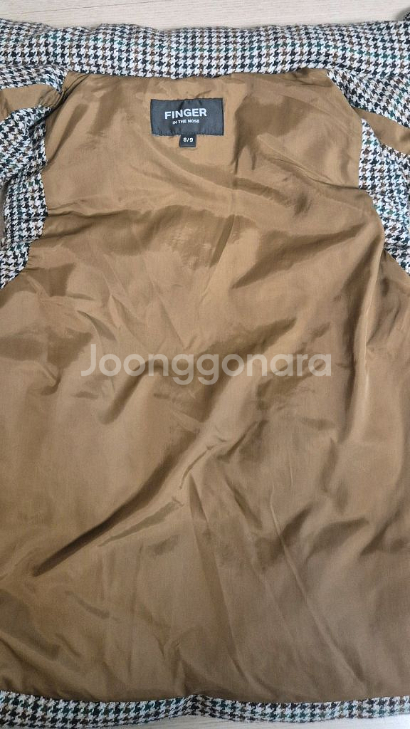 FINGER IN THE NOSE 체크 남아 여아 아동패딩 조끼 8세,9세--3