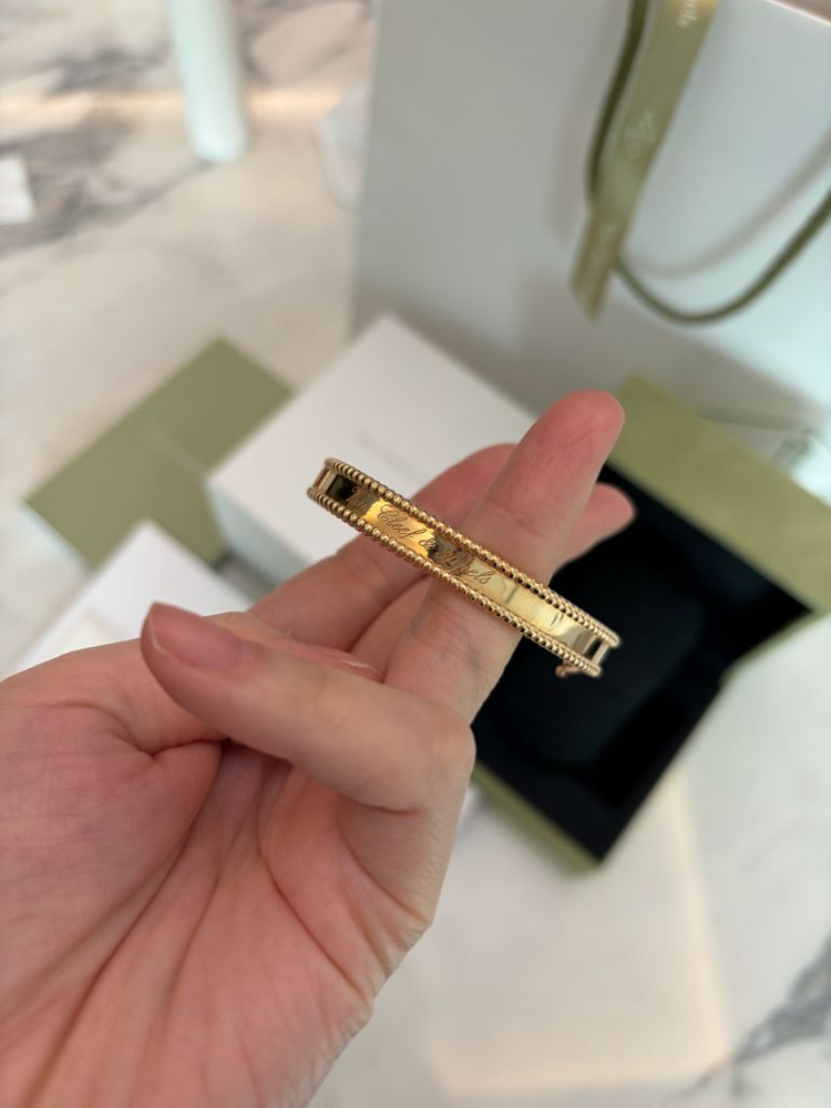 반클리프 빼를리 시그니처 브레이슬릿 로골16사이즈(백화점구매영수증+인보이스포함)--5