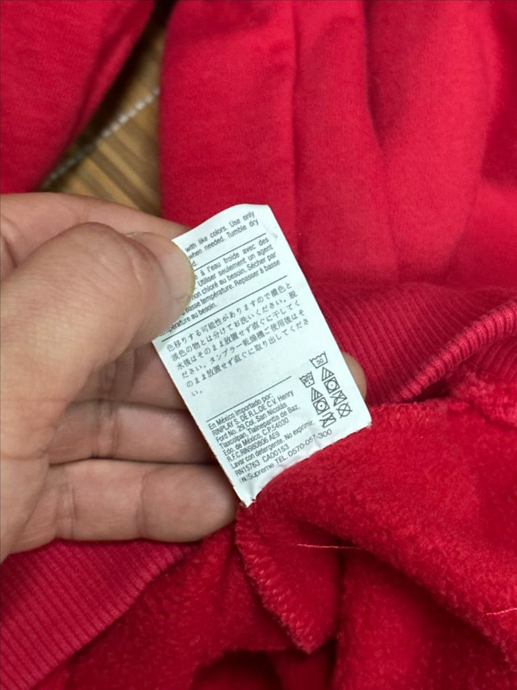 챔피온 x 슈프림 콜라보 후드 티셔츠 M--5