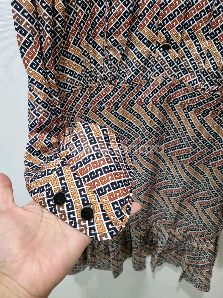 SANDRO 산드로 패턴 프릴 원피스 (38사이즈)--5