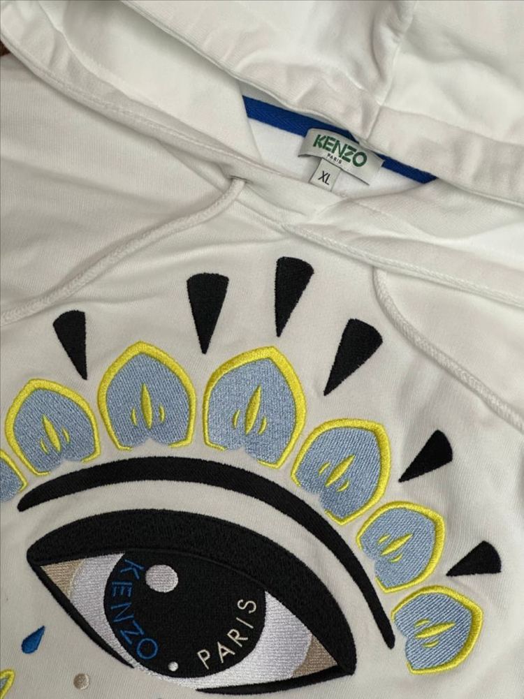KENZO 겐조 아이 자수 후드 티셔츠 105XL--1