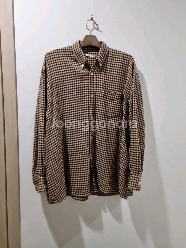 아워레가시 체크 셔츠 브라운 국내정품--0