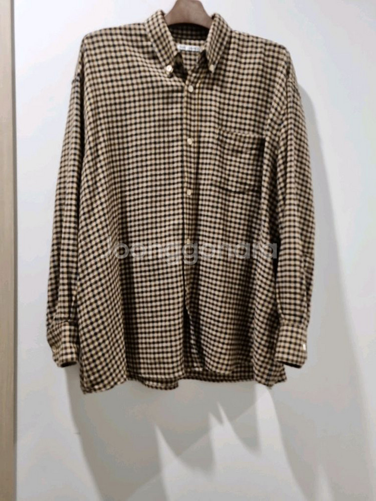 아워레가시 체크 셔츠 브라운 국내정품--2