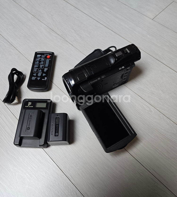 소니 HDR-PJ820 캠코더. 정품배터리2개+리모콘--1