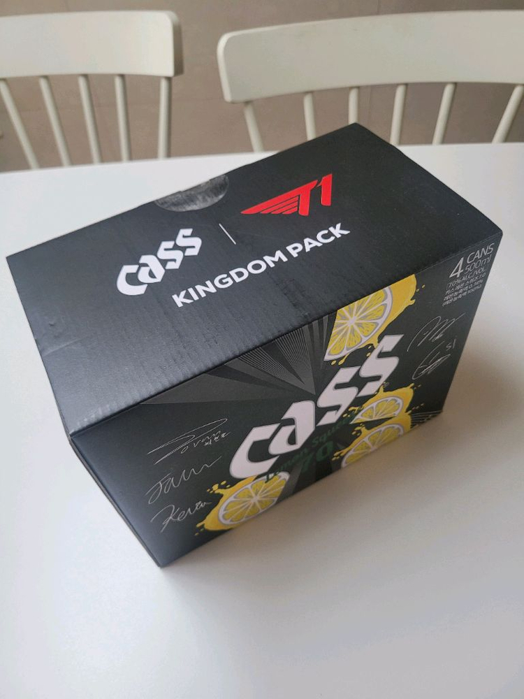 T1 페이커 & 도란 카스 콜라보 맥주잔 규조토 포카 세트 이미지