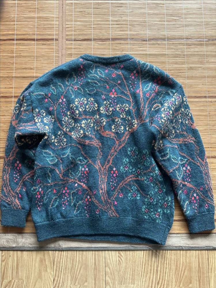 영국 자수 스웨터 니트 100L--4