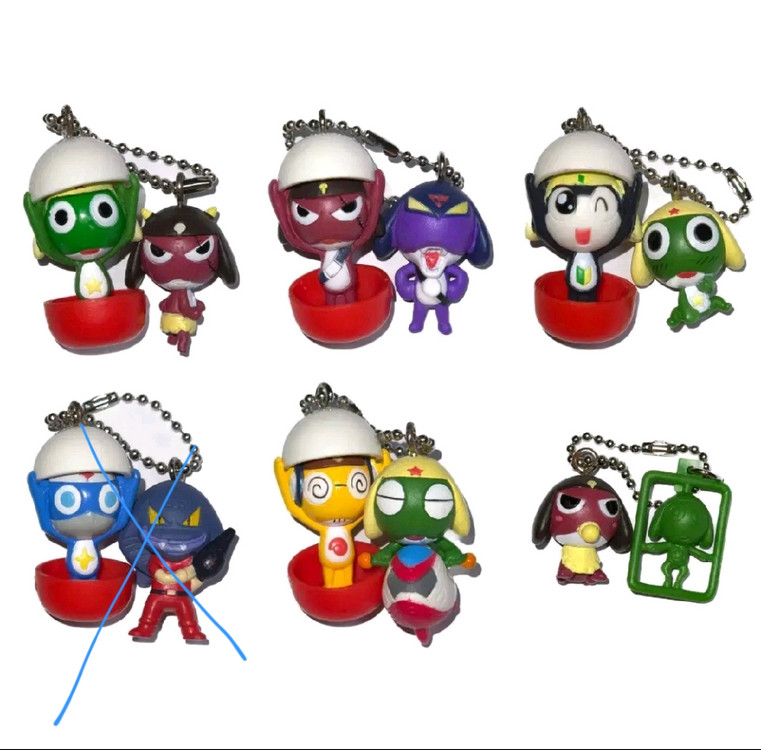 케로로 더블스윙 키링 고전 완구 가챠 이미지