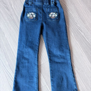 리틀그라운드 룰라비 자수 데님 팬츠 145사이즈