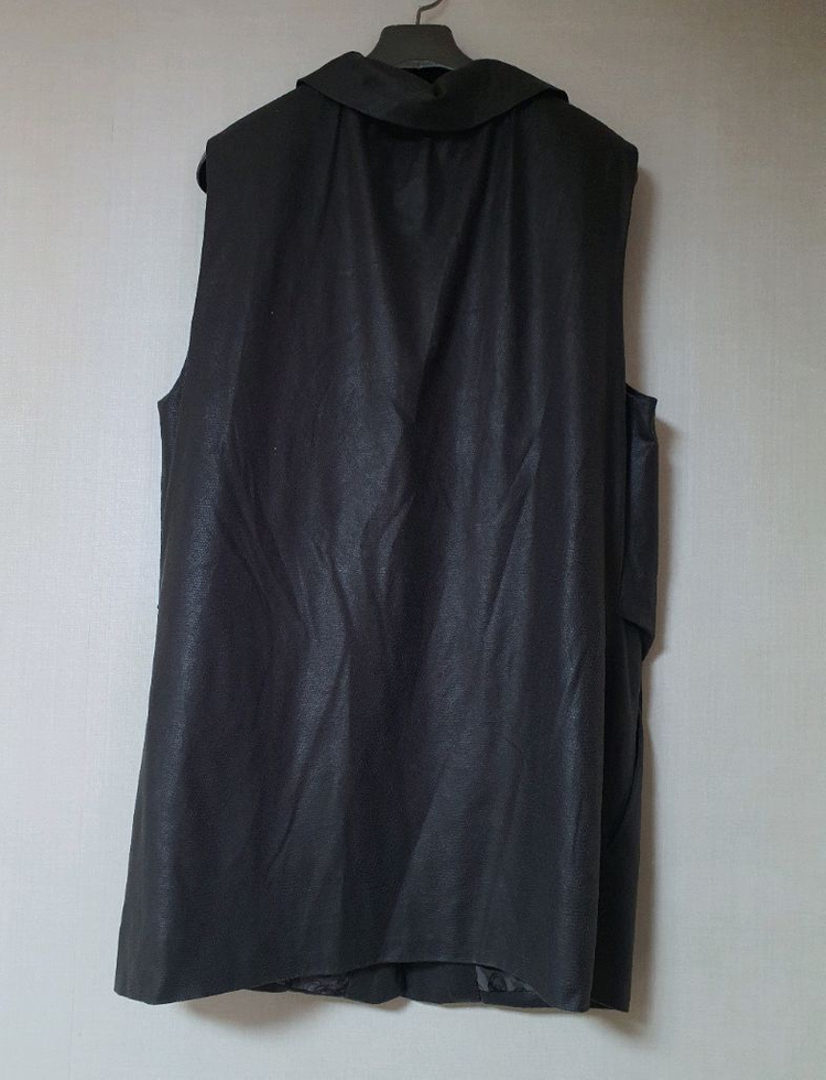 johanex 여성 빈티지 인조 가죽 조끼 베스트--1