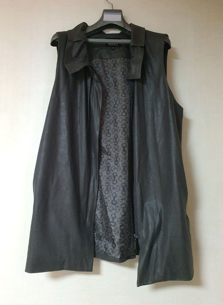 johanex 여성 빈티지 인조 가죽 조끼 베스트--3