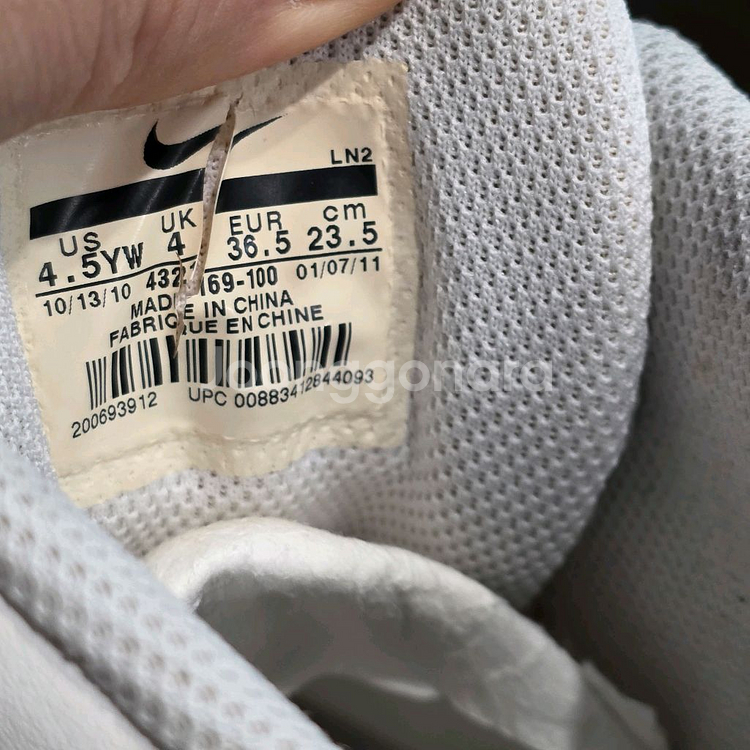 3q-1:나이키 레드 스우시 하이컷 농구화 화이트/레드 (23.5cm)--8